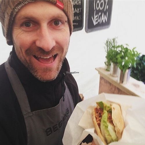 Feeding the staff at Began's - Food Stall in High Wycombe