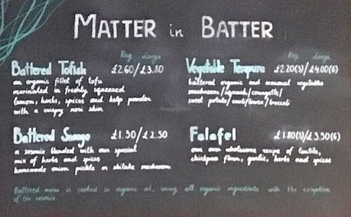 The Menu Board - 1 at Matter Fastfoods in Bristol