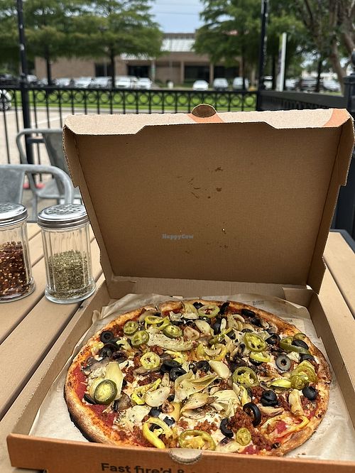 Loved this fully vegan pizza! And I love that they don't charge extra for the vegan options.  at Blaze Pizza in Webster