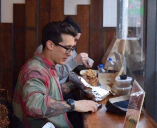 Clients at PlantPure Cafe in Philadelphia