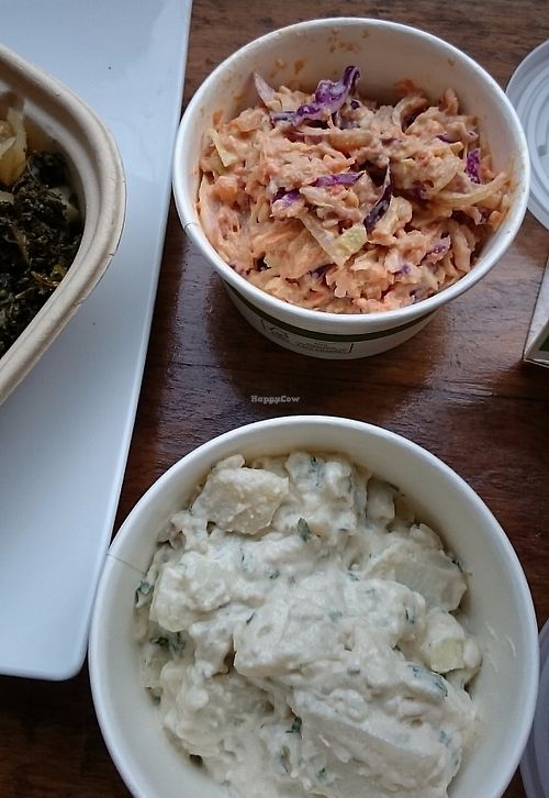 Slaw & potato salad.  at PlantPure Cafe in Philadelphia