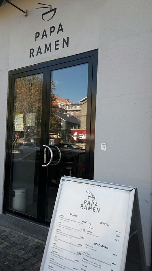 Restaurant front at Mr Ramen in Copenhagen