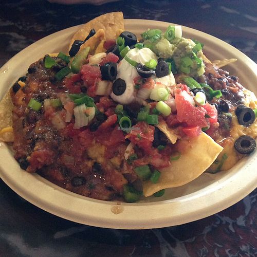 loaded nachos  at Sanctuary Vegan Cafe in Knoxville