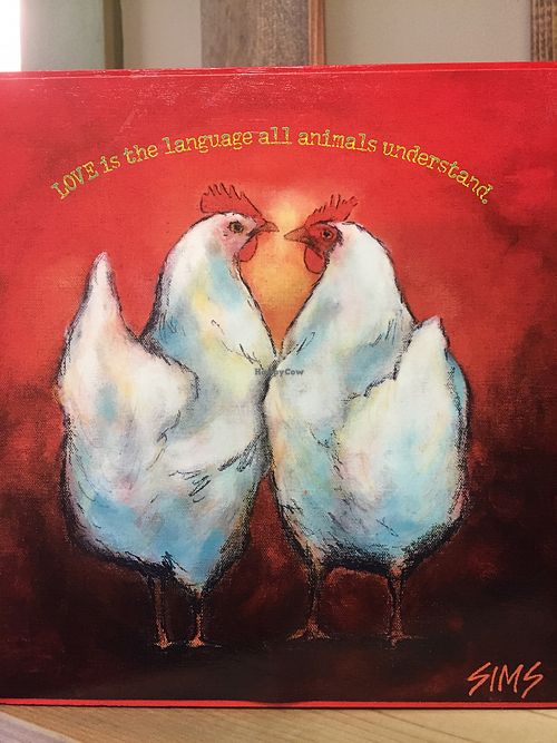 beautiful artwork throughout at Sanctuary Vegan Cafe in Knoxville