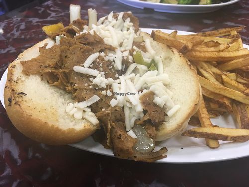 Philly cheesesteak at Sanctuary Vegan Cafe in Knoxville