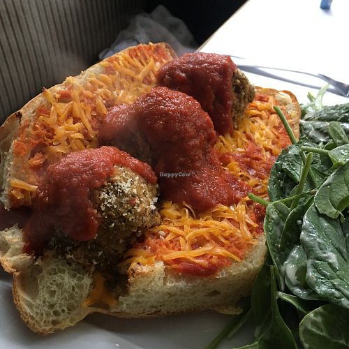 Meatball sub at Vegano in Montreal