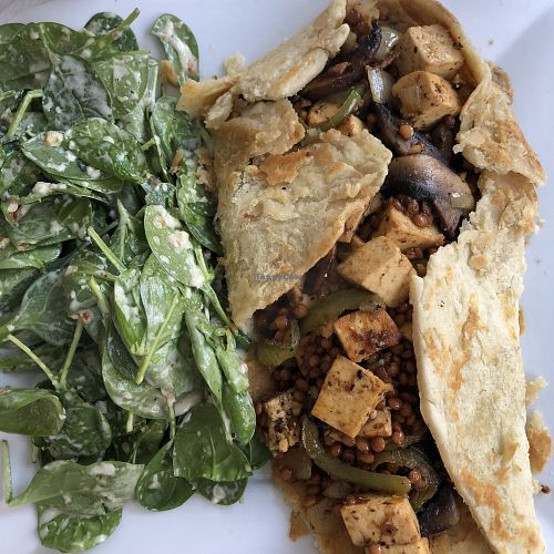 Tofu burrito at Vegano in Montreal