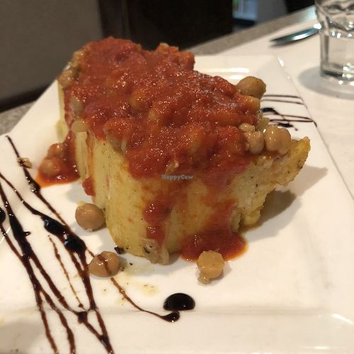 Polenta et pois-chiches at Vegano in Montreal