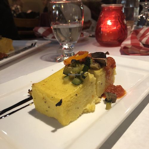 Polenta et légumes at Vegano in Montreal