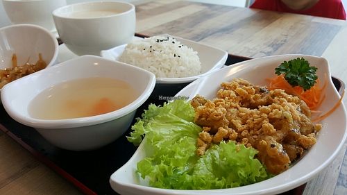 cheesy prawn rice set at Touch Veggie Delight in Penang