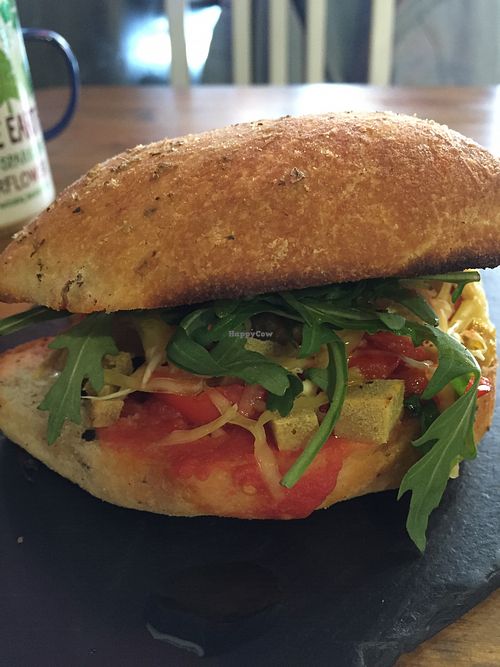 Delicious ‘chicken’ sandwich  at Stoned Pizza in Dublin