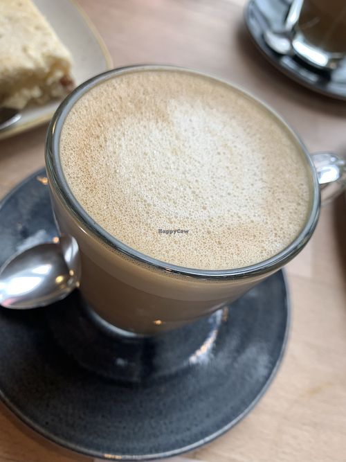 Oat milk latte at The Apple Pie in Ambleside