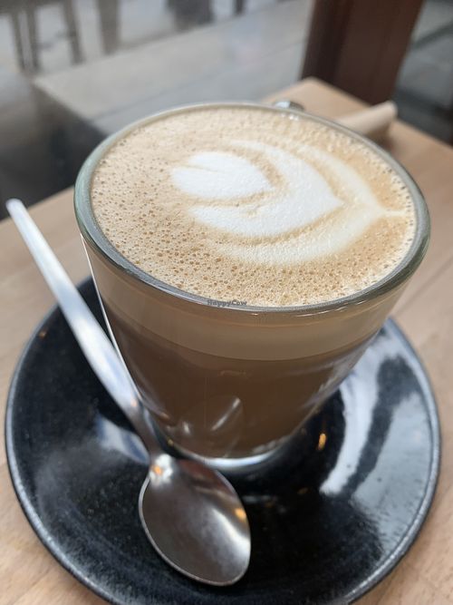 Coconut milk latte at The Apple Pie in Ambleside