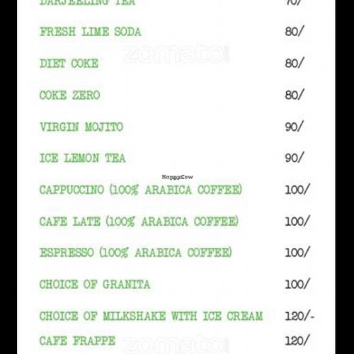 Menu at Crave Foodworks in Kolkata