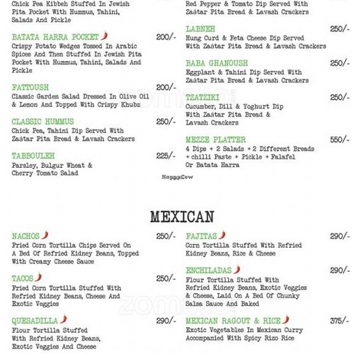 menu at Crave Foodworks in Kolkata