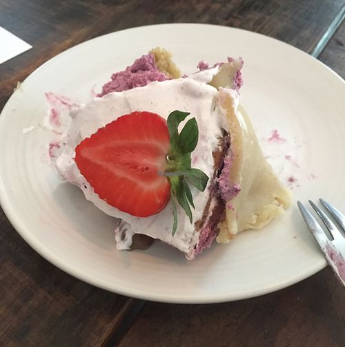 Raspberry cake at Venchi in Odense