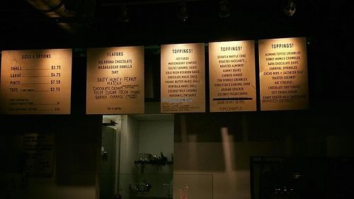 Inside menu at Eb & Bean - Division  in Portland