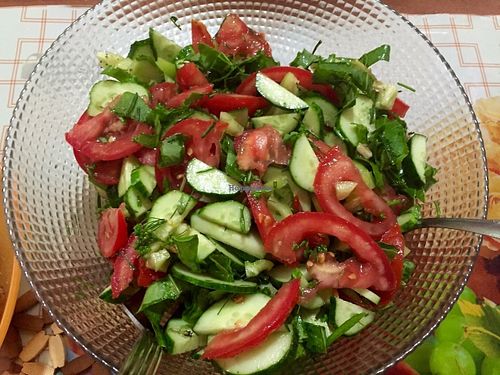 Tomatoe Salad at CostelHostel in Rosu