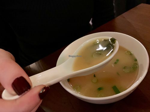 miso soup at MakiMaki Sushi Green in Cologne