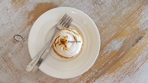 Vegan lemon meringue tart at Our Cornish Pasty Shop in Brighton