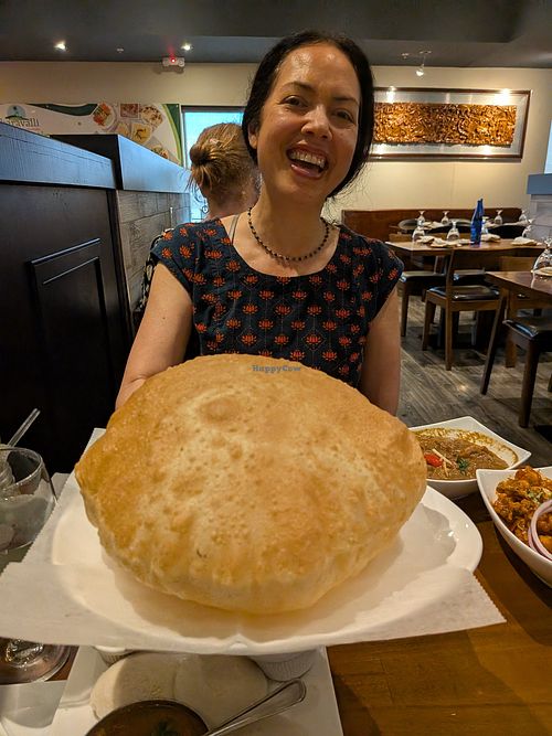 Gigantic poori at Karavalli Regional Cuisine of India in Latham