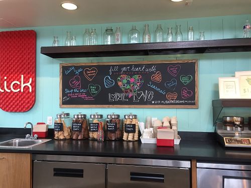 Behind the counter at Lick Honest Ice Creams in San Antonio