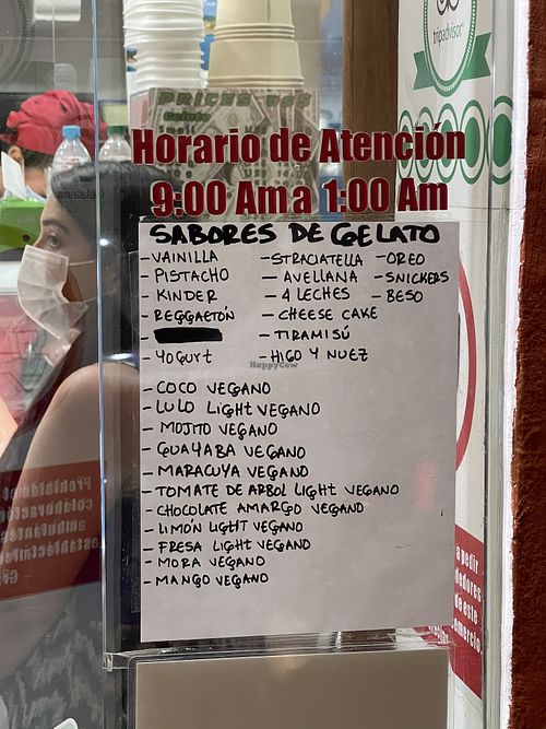 So many vegan flavors! (Choco, coconut and mora were all fantastic) at Gelateria Tramonti in Cartagena