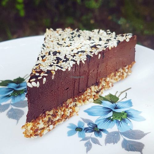 Our Vegan Chocolate Cheese Cake. The sweet stuff! at Namaste Lifestyle Cafe in Western Cape
