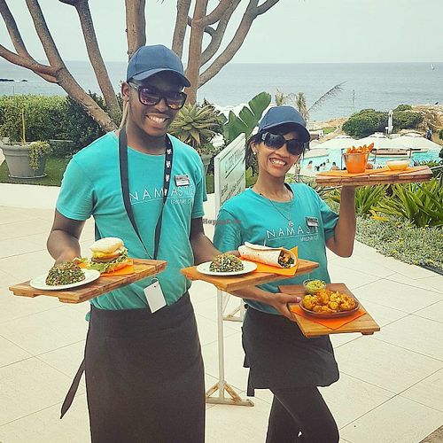 What a blessing serving these vegan goodies to the people! at Namaste Lifestyle Cafe in Western Cape