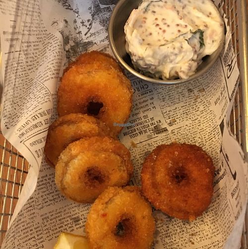 calamari at Four One Six (416) in Tel Aviv