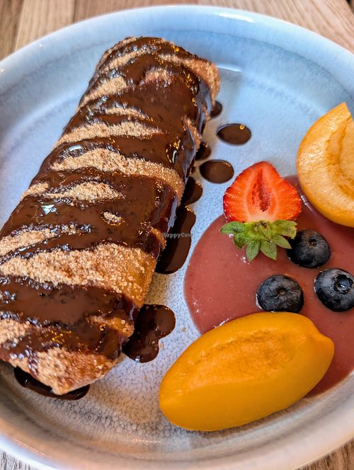 Chocolate Chimichanga 😋😋 at Balans Bistro in Bratislava