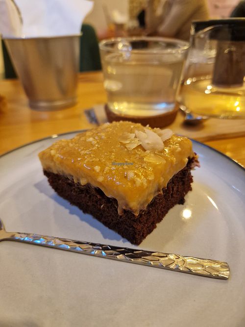 Coco caramel almond cake at Balans Bistro in Bratislava