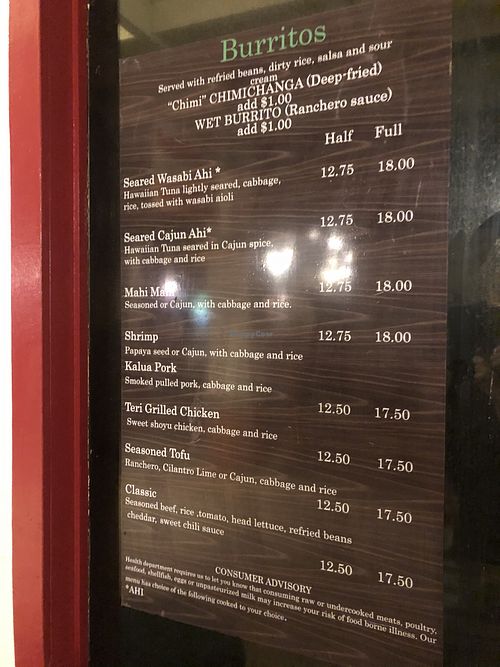 Meat, Veg-friendly, vegetarian & vegan options at Island Taco in Koloa