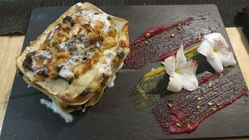 Vegetable lasagne at Luna Rossa in Panglao