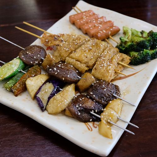 grilled veggies  at Lǜ ShíDài 綠時代 - Green Age in Kaohsiung