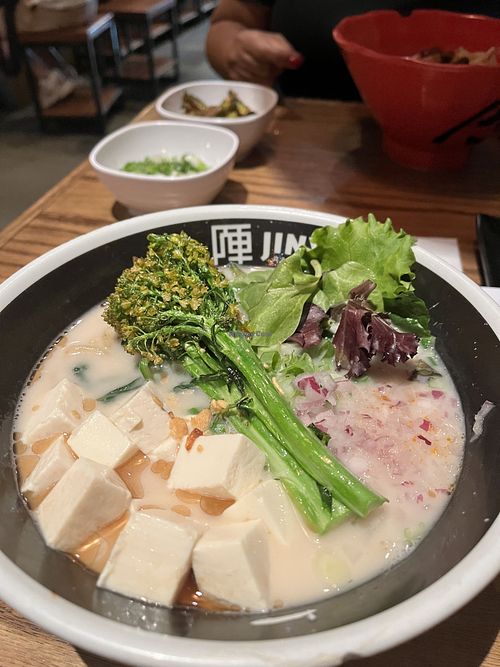 Tsunami White Pearl with tofu substitution. Very mellow tastes    at JINYA Ramen Bar - Louisiana St in Houston