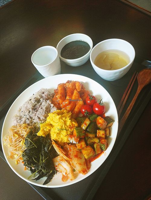 Delicious!!! The tteokbokki is amazing and the black Sesame juk is so good! at Samso - 삼소 in Seoul