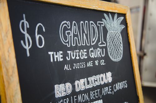 Gandi is the best and has amazing juice. Hes at the hinsdale farmers market  at Hinsdale Farmers Market in Hinsdale