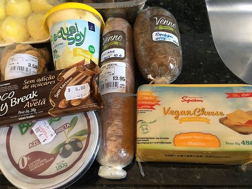Vegan mock meats and cheeses at Venne Mercearia  in Belo Horizonte