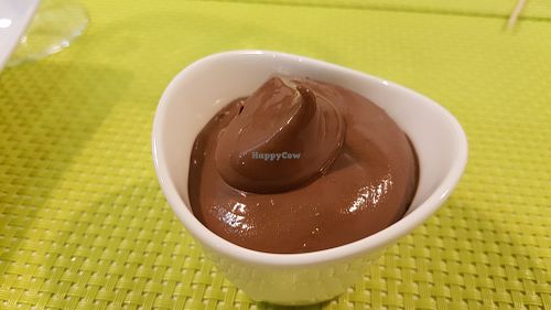 Chocolate mousse at Vegana Burgers - Cais do Sodre in Lisbon