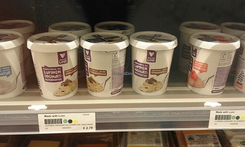 some yoghurts from the shop at Vegansuper and Snack Bar in Groningen