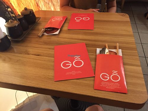 Table  at Bistro Go in Brno