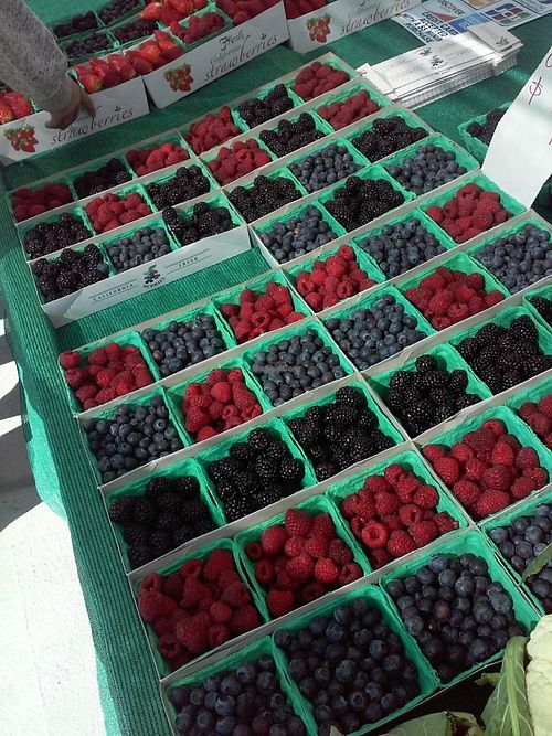 Fresh berries  at Farmer's Market  in Moreno Valley