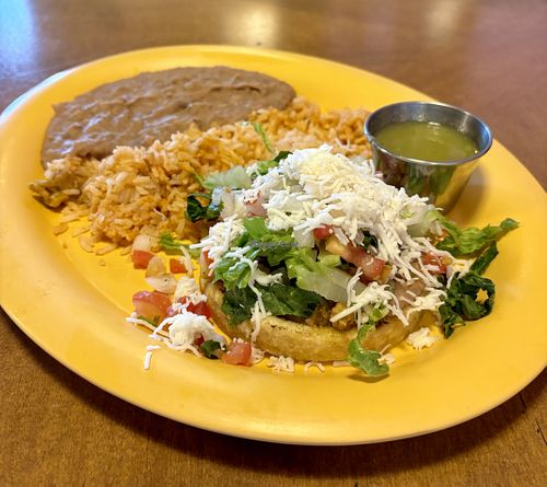 Chick’n sope combo   at Pancho's Vegan Cantina in Las Vegas
