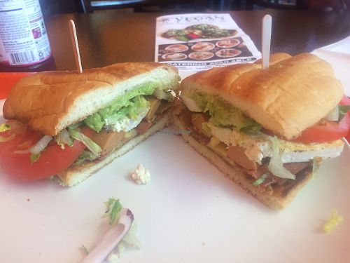 Cuban torta sandwich  at Pancho's Vegan Cantina in Las Vegas