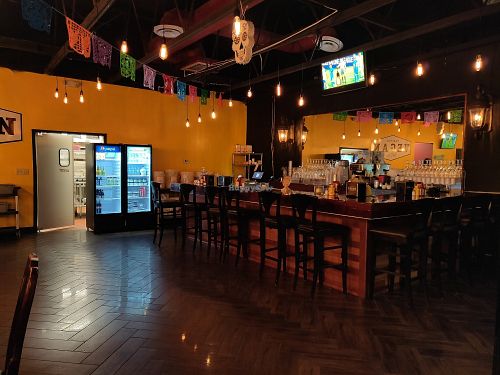 The bar at Pancho's Vegan Cantina in Las Vegas