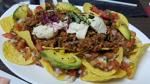 large nachos at Natural Spice in Panama City