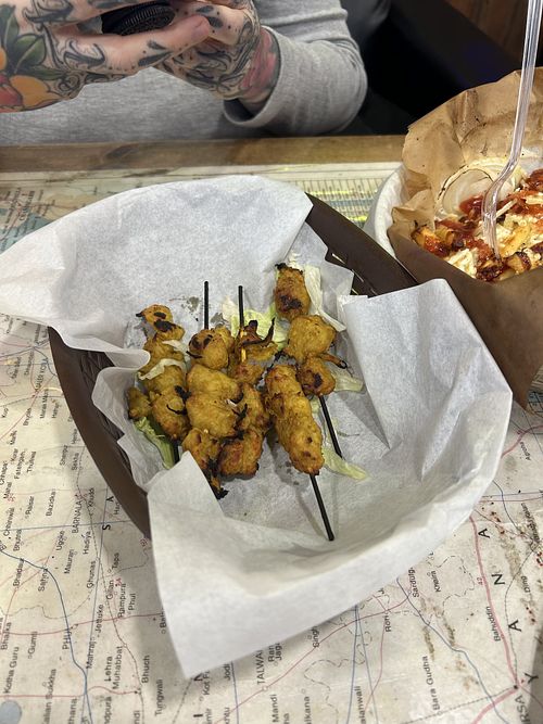 Satay skewers  at Super Singh's in West London