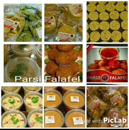 Parsi falafel products at Parsi Falafel in Tuusula