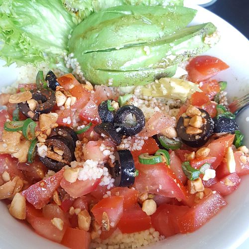 couscous salade at Cafe Tostado in Punta Arenas